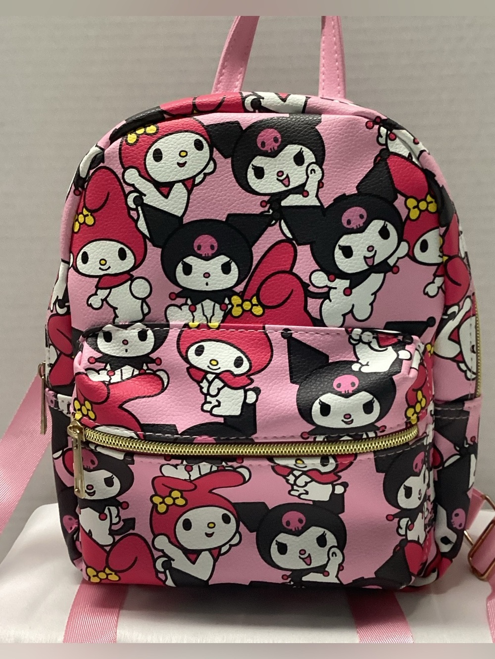 Hello Kitty Sanrio Pink & Black Kuromi & My Melody Mini Backpack
